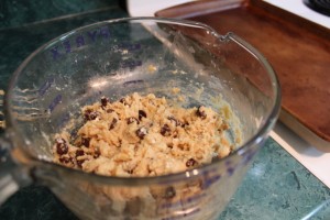 final Bisquick chocolate chip cookie batter