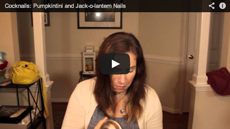 Cocknails: Pumpkintini and Jack-o-lantern Nails