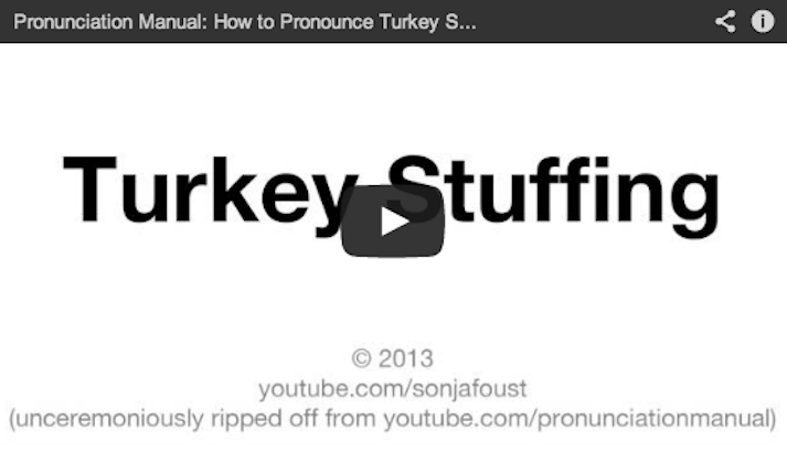 Pronunciation Guide: How to Pronounce Turkey Stuffing