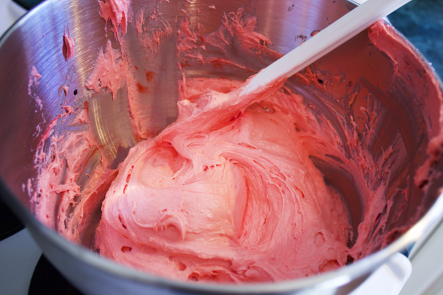Image of pink cake batter